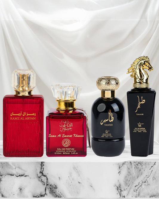 Set 4 Parfumuri Orientale ( 2xDama + 2xBarbat) - Ramz + Sama Al Emarat + Taseer + Tahir