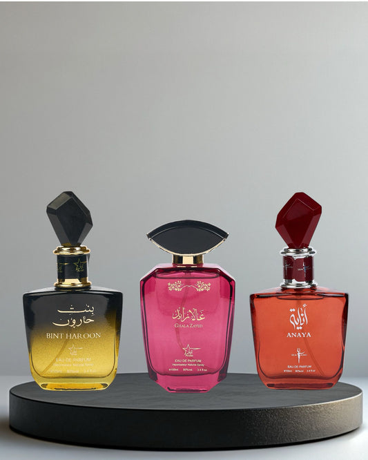 Set 3 Parfumuri Orientale De Dama - Bint Haroon + Ghala Zayed Pink + Anaya