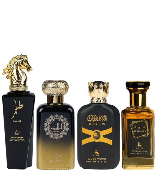 Set 4 Parfumuri Orientale De Barbati - Tahir + Ahla Waqt + King Lion + Al Hamra